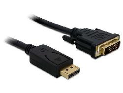 Delock DisplayPort (férfi) - DVI 24 1 (férfi) kábel, 2m
